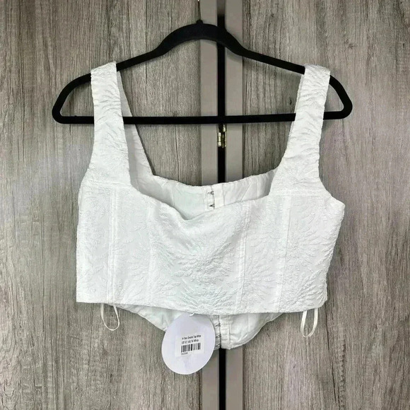 Princess Polly Bustier Corset Sz 12 White Textured NEW - Picture 8 of 10